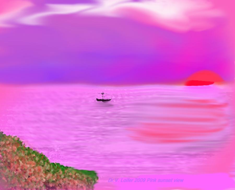 Pink sunset Digital Art by Dr Loifer Vladimir