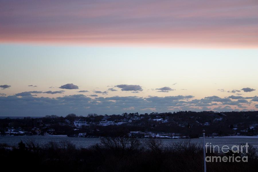 Pink Sunset Over Montauk Photograph by John Telfer