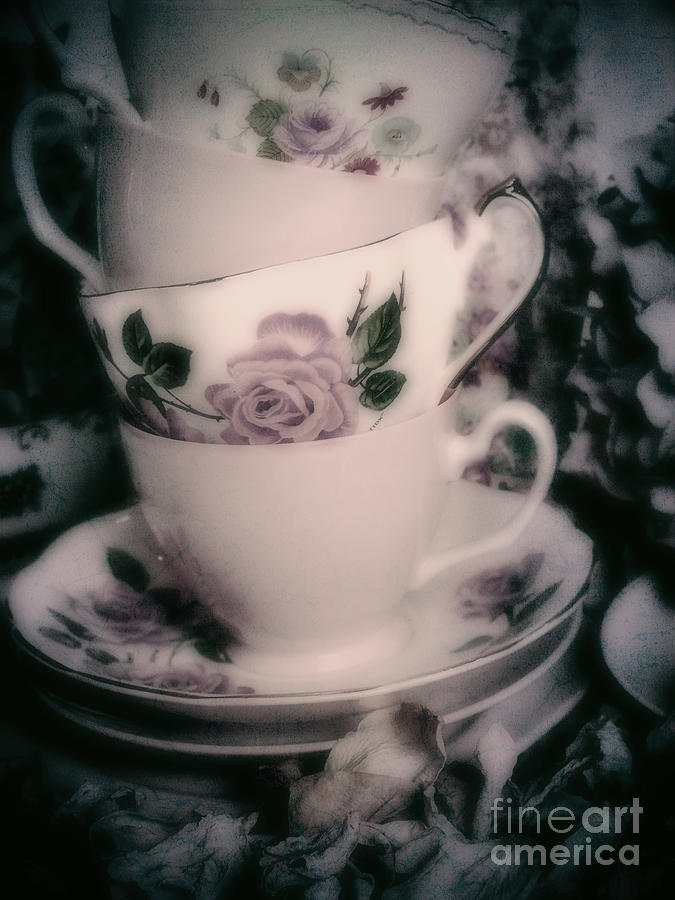 Pink Tea Cups Photograph by Karen Lewis