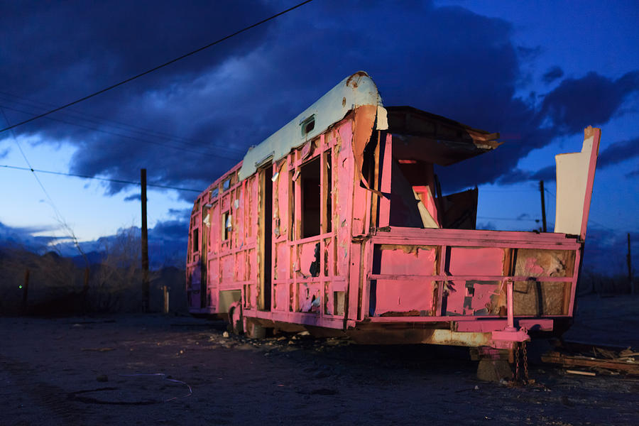 Pink to the side Air Stream Travel Trailer Photograph by Scott Campbell