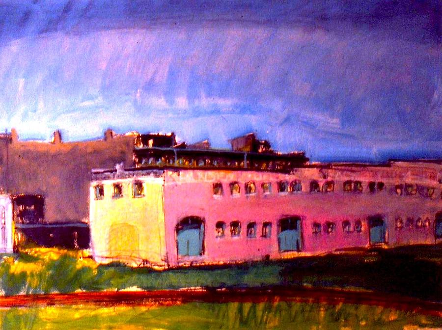 Pink Warehouse Painting by Les Leffingwell