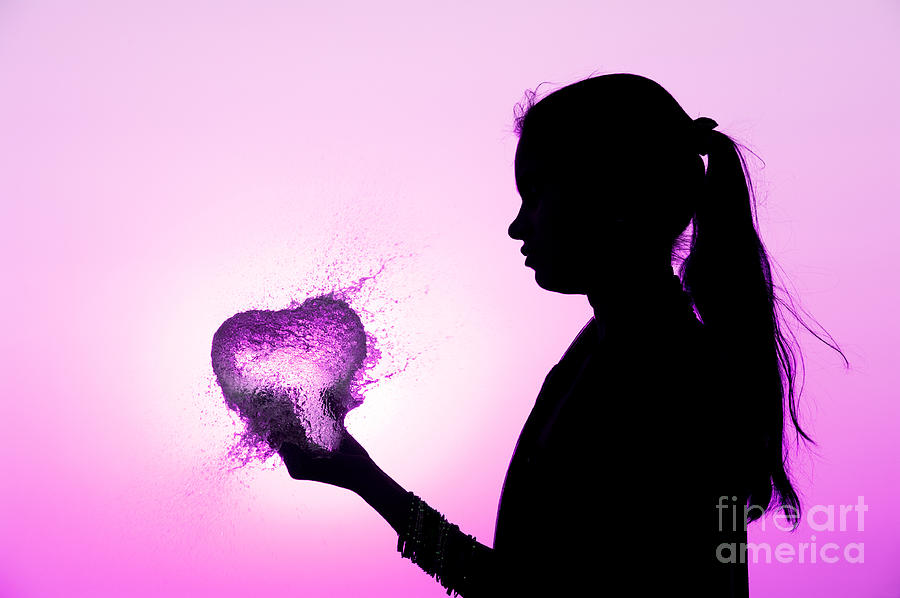 Magic Photograph - Pink Water Heart by Tim Gainey