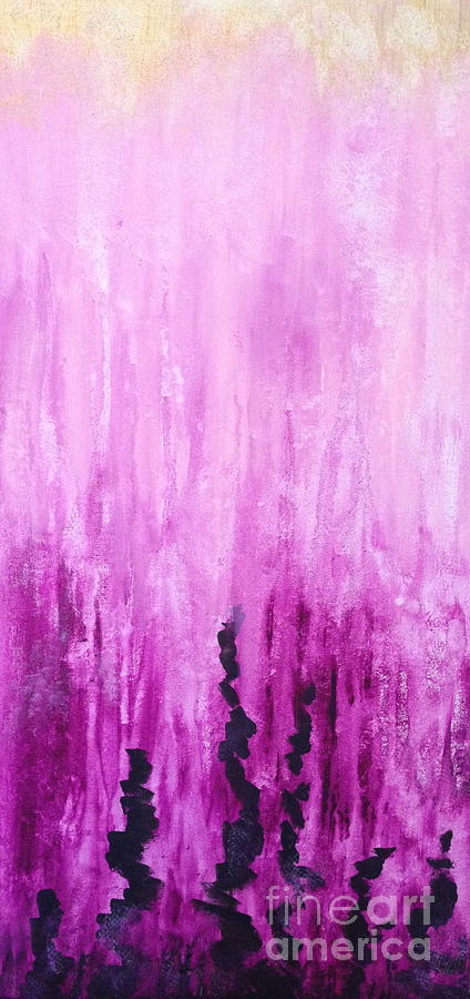 Pink Water Painting by Monika Shepherdson