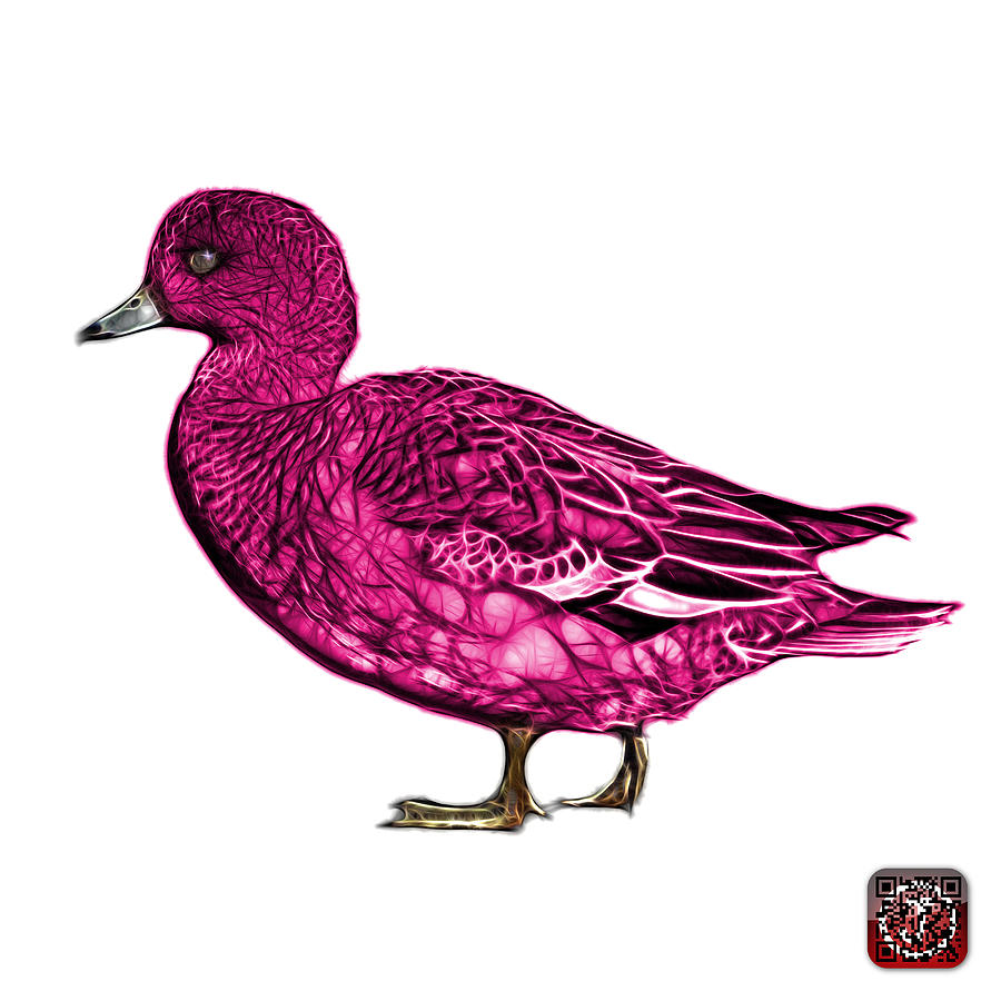 Pink Wigeon Art - 7415 - WB Mixed Media by James Ahn