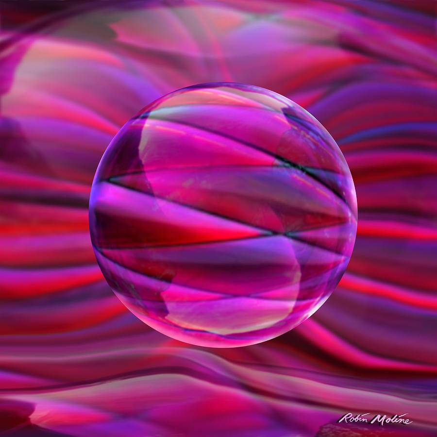 Pinking Sphere Digital Art by Robin Moline