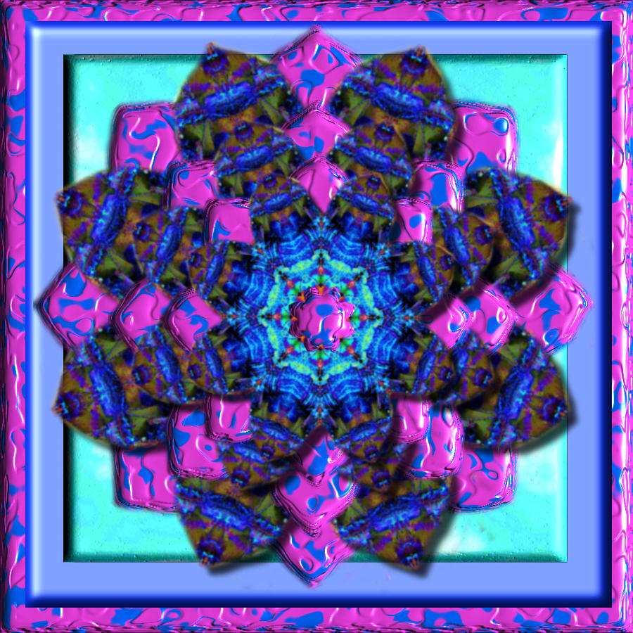Pinkly Pretty 3D Kaleidoscope Digital Art by Charmaine Zoe