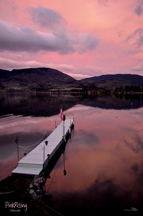 PinkRising - Skaha Lake 4-7-2014 Photograph by Guy Hoffman
