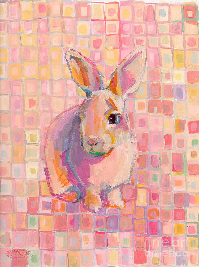 Rabbit Painting - Pinky by Kimberly Santini