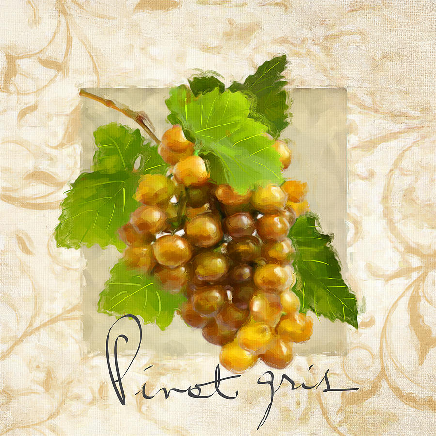 Pinot Gris Painting by Lourry Legarde