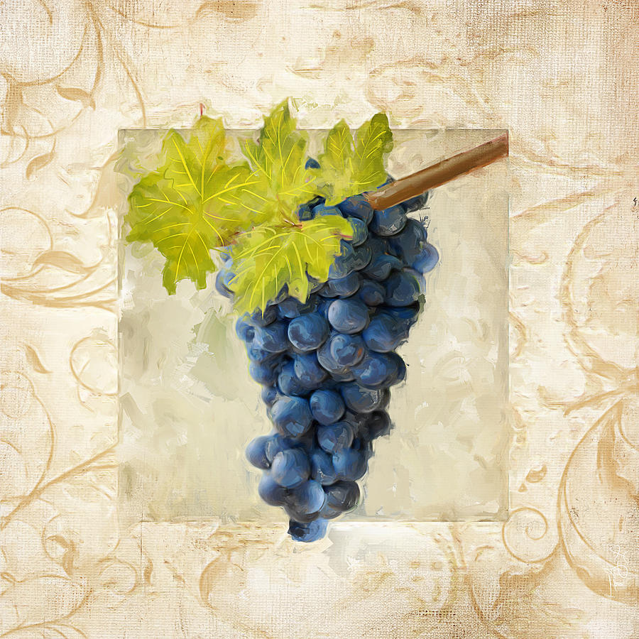 Wine Painting - Pinot Noir II by Lourry Legarde