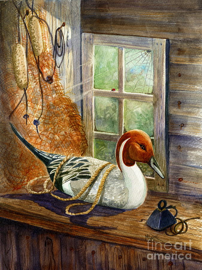 Pintail Duck Decoy Painting by Marilyn Smith