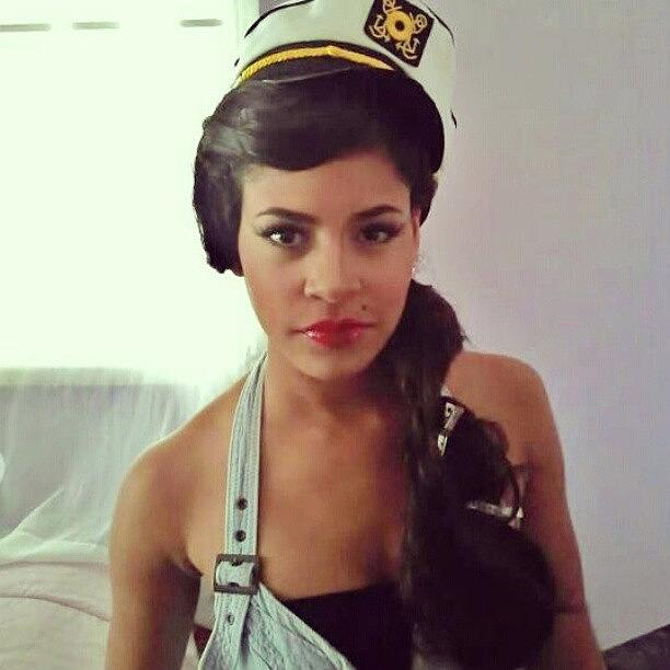 Fashion Photograph - Pinup Navy Girl-makeup And Hair By Me by Alexan Castillo