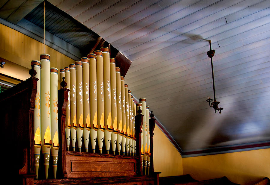 Vintage Pipe Organ Photograph by David and Carol Kelly
