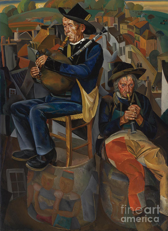 Pipe Players Painting by Celestial Images - Fine Art America