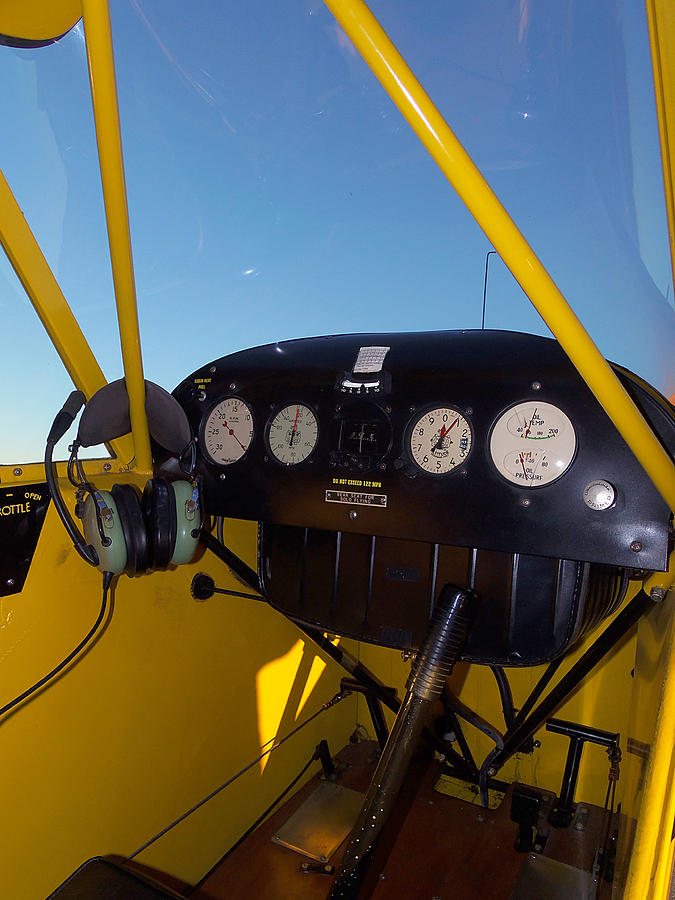 Piper Cub Dash Panel Photograph by Christopher Mercer
