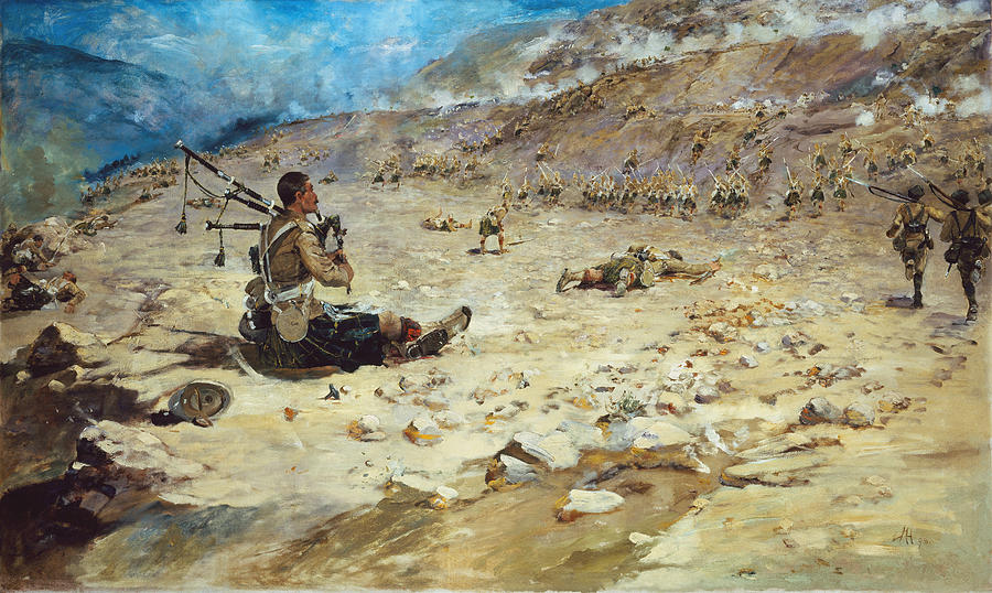 Wounded Painting - Piper George Findlater Of The Gordon by Edward Matthew Hale