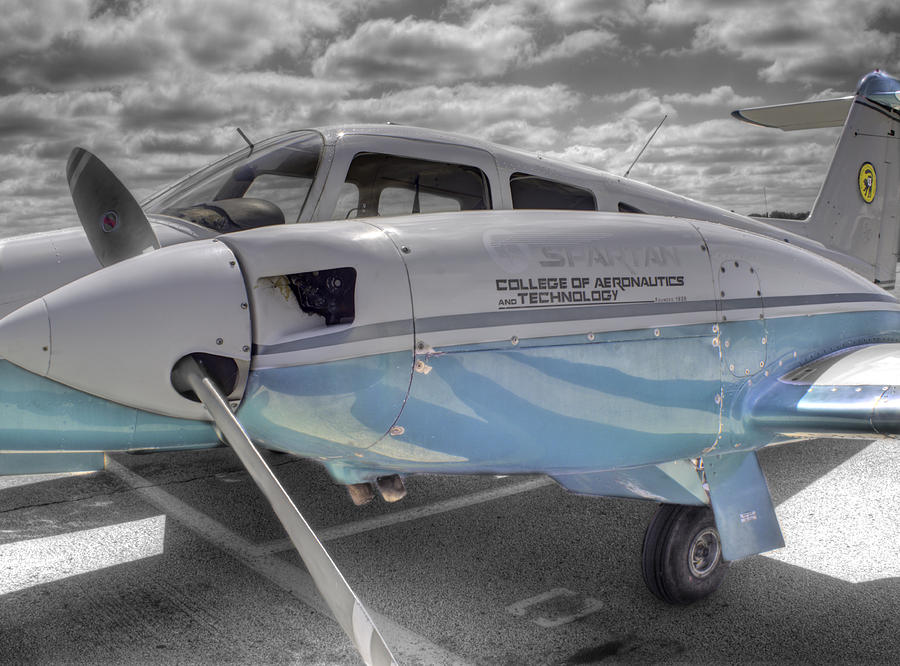 Transportation Photograph - Piper PA-44 Seminole Spartan College of Aeronautics and Technology v1 by John Straton