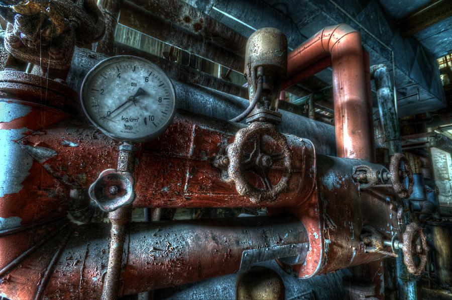 Pipes and clocks Digital Art by Nathan Wright