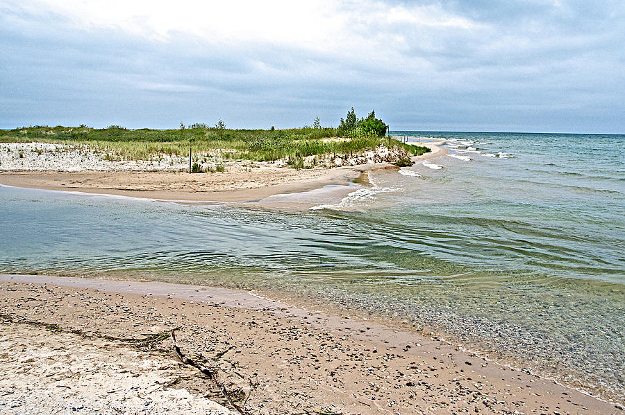 Piping Plover Habitat at Platte River Outlet in Sleeping Bear Dunes National Lakeshore, Michigan Photograph by Ruth Hager