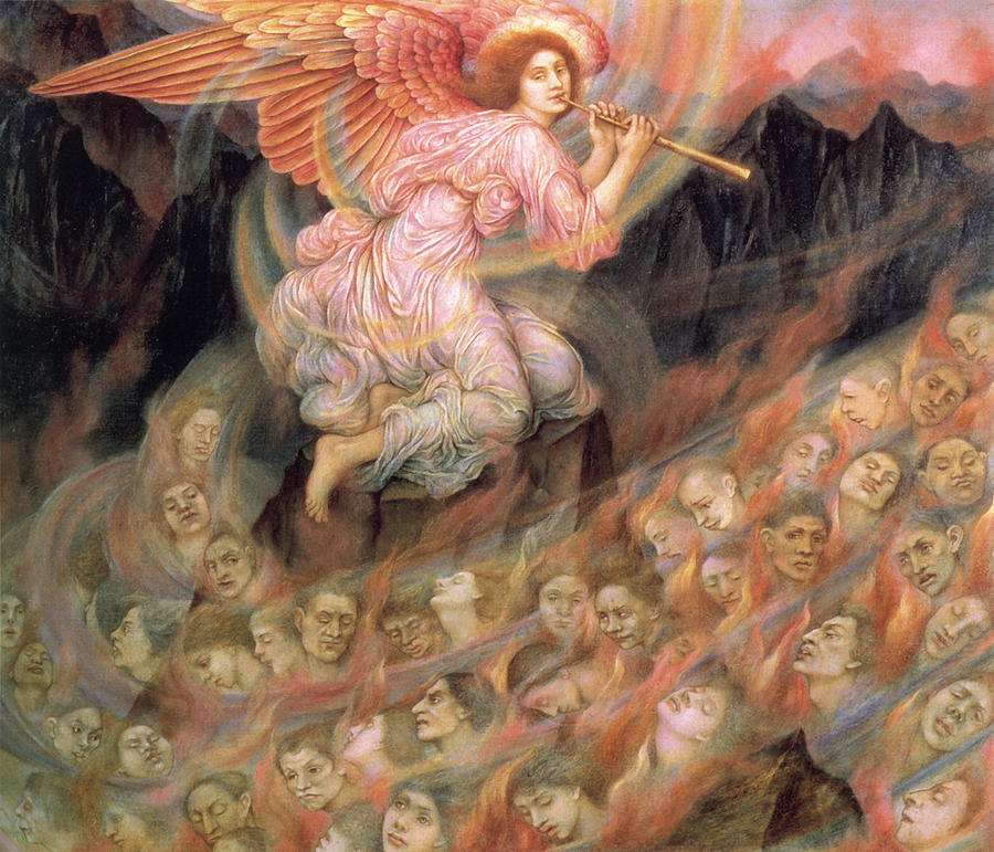 Piping to the Souls in Hell Digital Art by Evelyn de Morgan