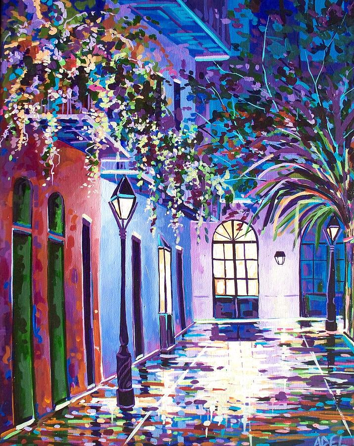 New Orleans Painting - Pirates Alley at Royal Street New Orleans by Elaine Cummins