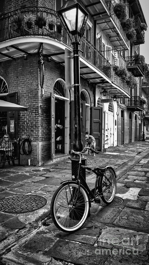 Pirates Alley - French Quarter - bw Photograph by Kathleen K Parker