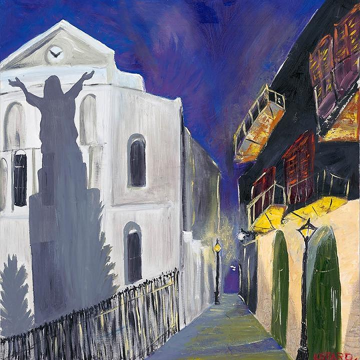 Pirates Alley French Quarter Painting  Painting by Kerin Beard