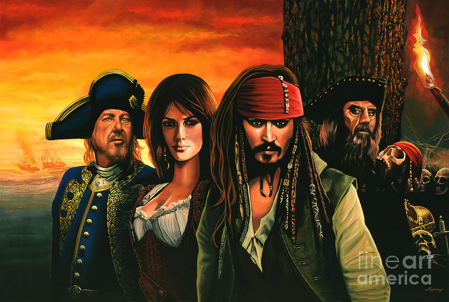 Pirates Of The Caribbean Painting - Pirates of the Caribbean  by Paul Meijering