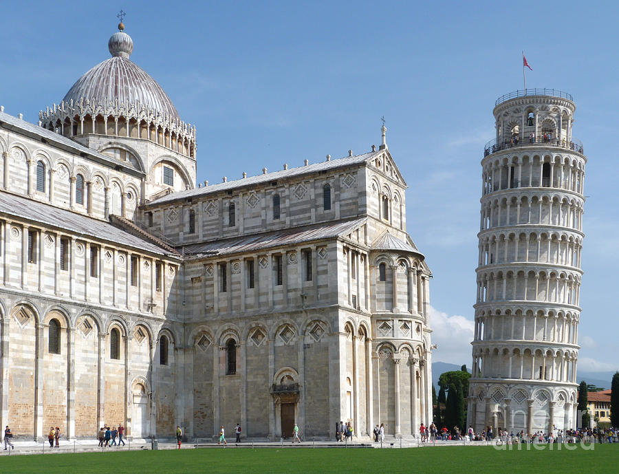 Pisa Cathedral and the Leaning Tower  Photograph by Phil Banks