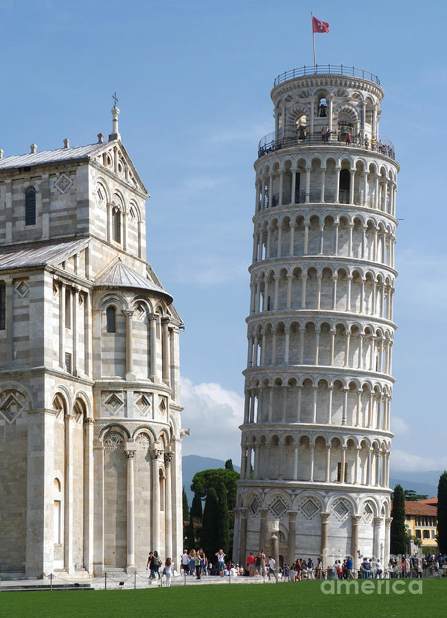 Pisa Duomo and Leaning Tower - Morning Photograph by Phil Banks