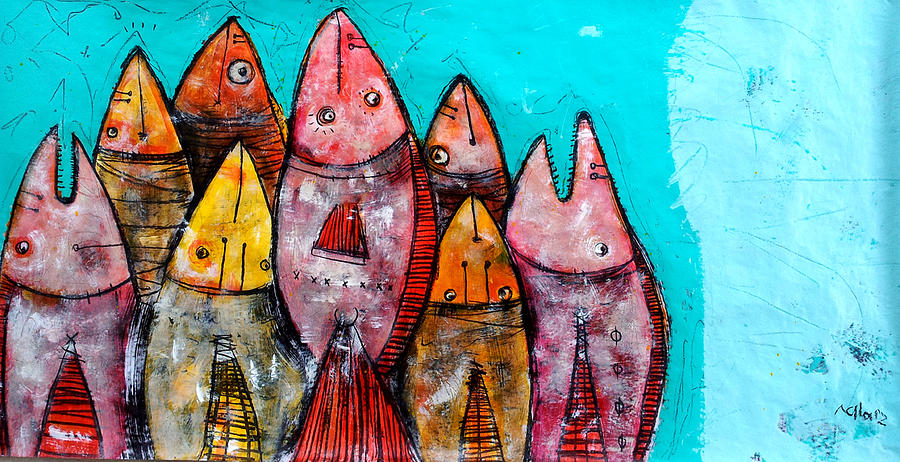 Fish Painting - Piscis 2 by Mark M  Mellon