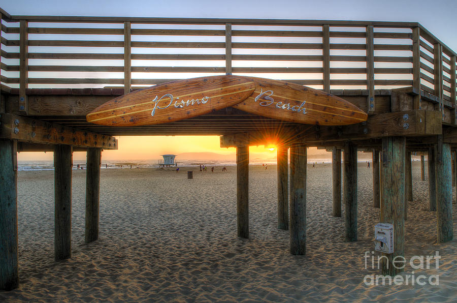 Pismo Beach Boardwalk Sunset Photograph by Mathias 