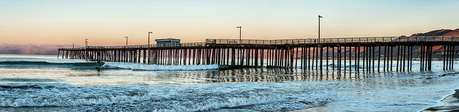 Nature Photograph - Pismo Beach Pier At Sunrise, San Luis by Panoramic Images
