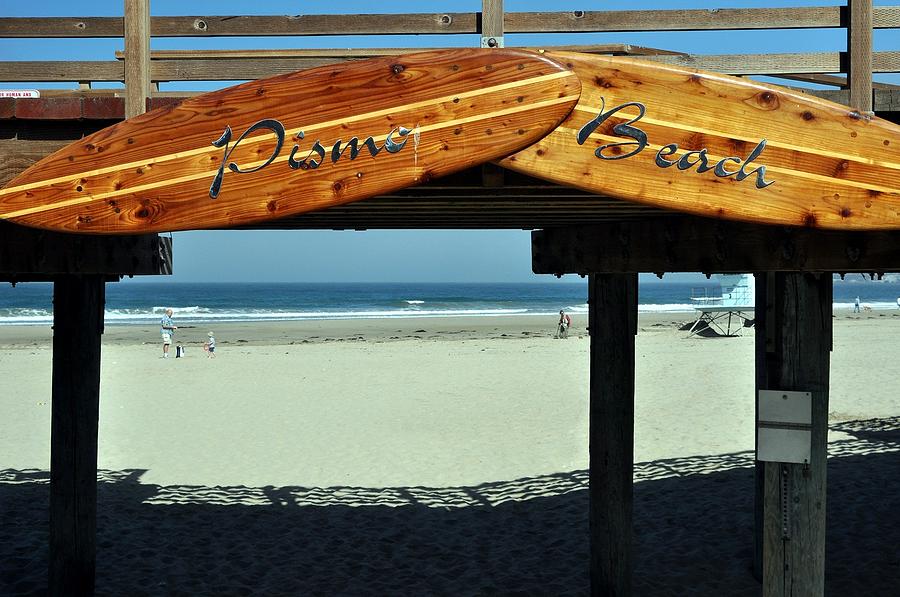 Sign Photograph - Pismo Beach Sign by Ed Hughes