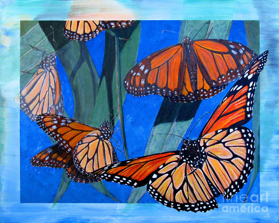 Pismo  Monarchs Painting by Karen Peterson
