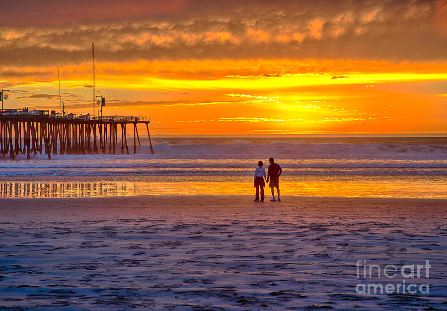 Pismo Sunsets Are For Lovers Photograph by Mimi Ditchie