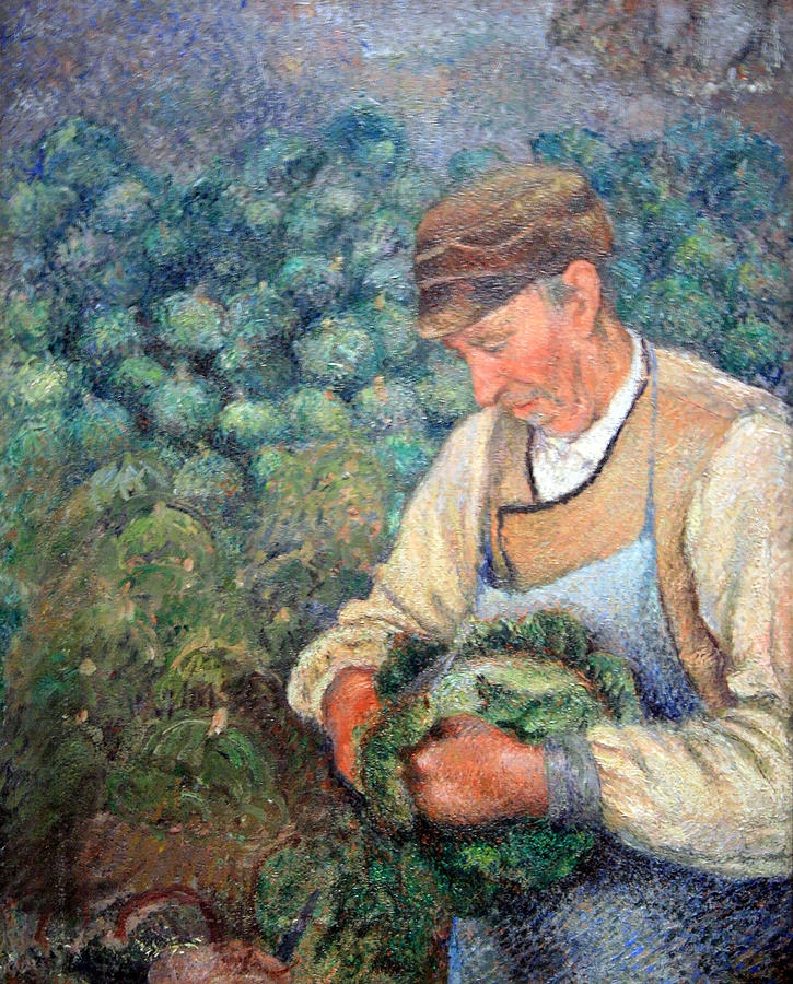 Camille Pissarro Photograph - Pissarros The Gardener -- Old Peasant with Cabbage by Cora Wandel
