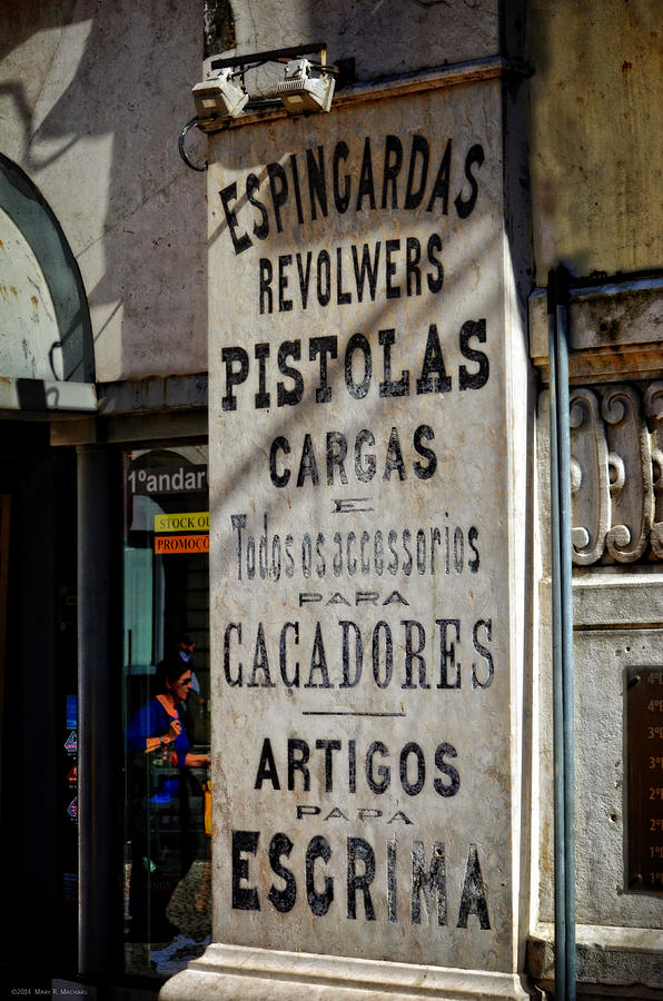 Pistolas - Lisbon Storefront Photograph by Mary Machare