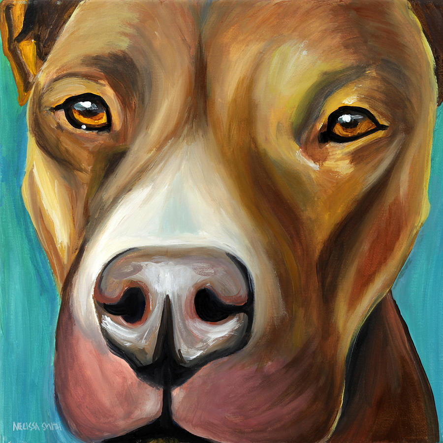 Dog Painting - Pit Bull by Melissa Smith