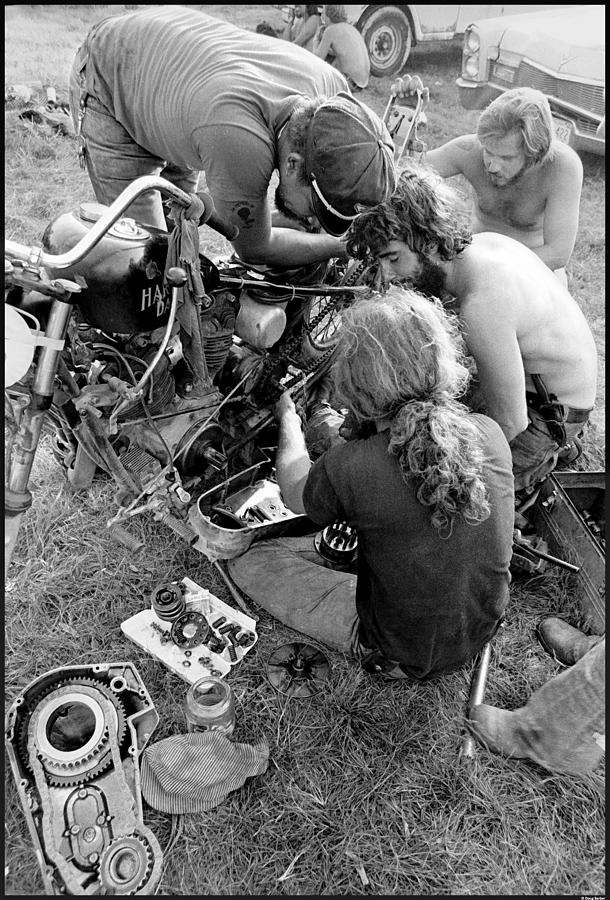 Vintage Photograph - Pit Crew by Doug Barber