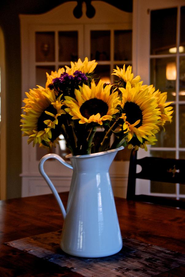 Pitcher of Sunflowers Photograph by Eric Tressler