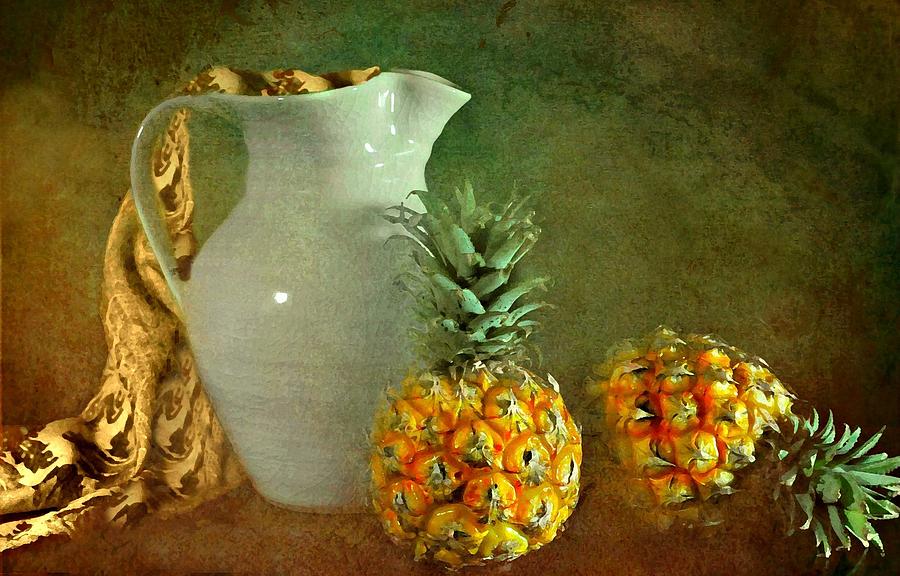 Still Life Photograph - Pitcher with Pineapples by Diana Angstadt