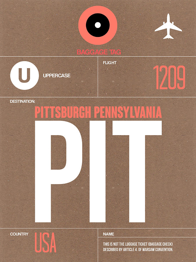 Pittsburgh Digital Art - Pittsburgh Airport Poster 2 by Naxart Studio