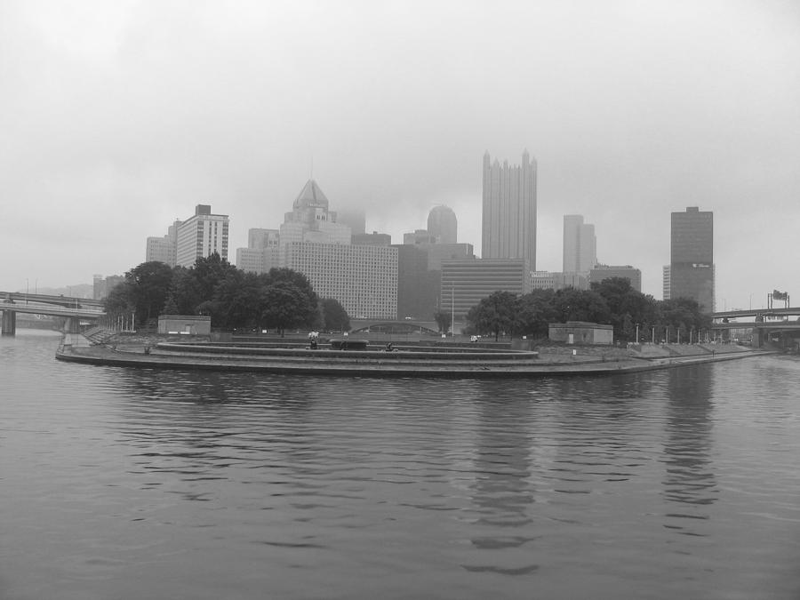 Pittsburgh Photograph - Pittsburgh in the Clouds by Sonia Bruno