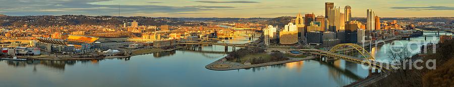 Pittsburgh Pennsylvania Skyline Reflections Photograph by Adam Jewell