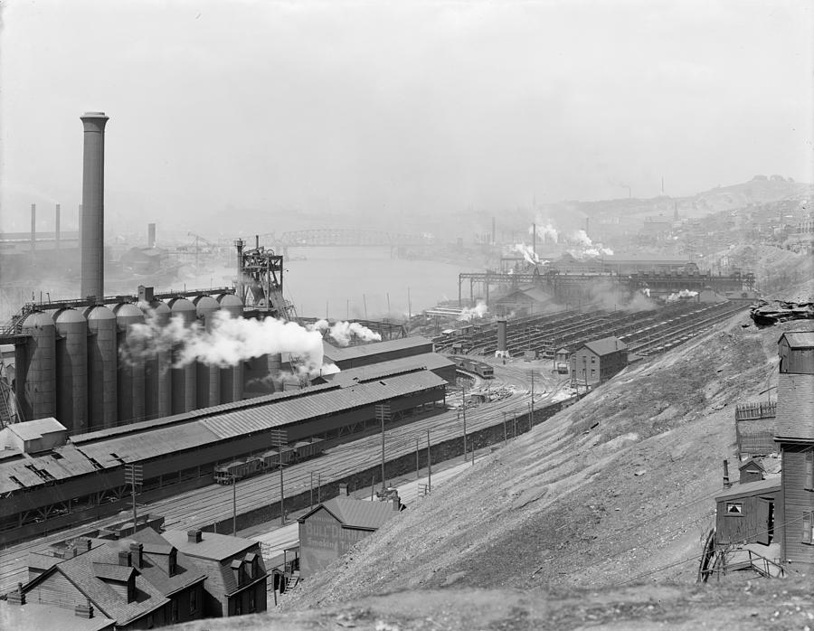 Pittsburgh Steel Mill Photograph by Granger