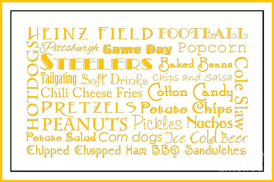 Pittsburgh Steelers Game Day Food 3 Digital Art by Andee Design