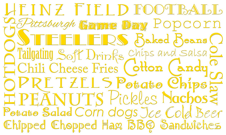 Pittsburgh Steelers Game Day Food 1 Digital Art by Andee Design