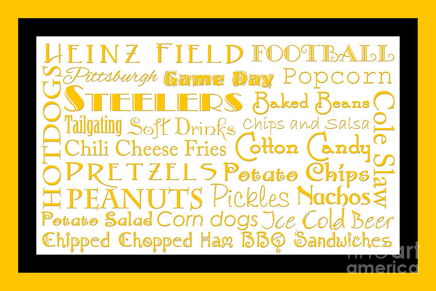 Pittsburgh Steelers Game Day Food 2 Digital Art by Andee Design