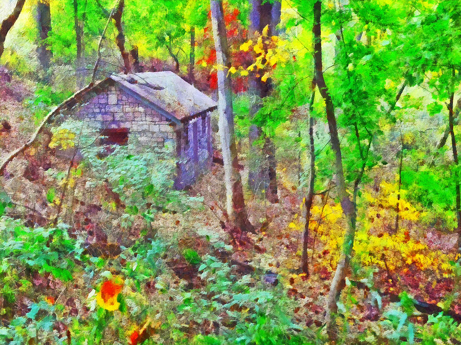 Pittsburghs Frick Park in October. Green Digital Art by Digital Photographic Arts